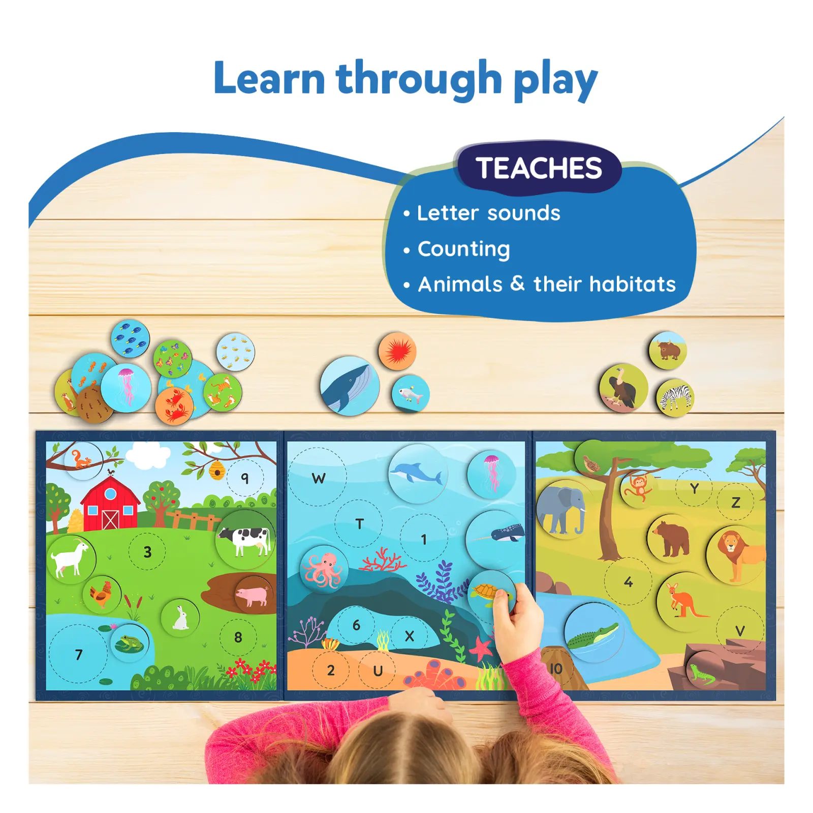 KTC01276 - The World of Letters, Numbers & Animals | Magnetic Matching Activity - 4